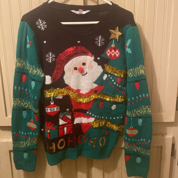 Sweaters - No boundaries ugly Christmas sweater women’s size large holiday